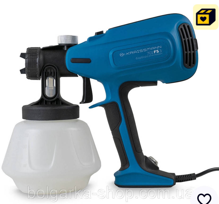 Фарбопульт будівельний електричний KRAISSMANN 701 FS 3 з бачком, Мережевий фарбопульт - фото покупців 1