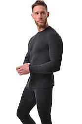 Терможемпер чоловічий з вовни і віскози Kifa чорний (розміри: S, 2XL-4XL)