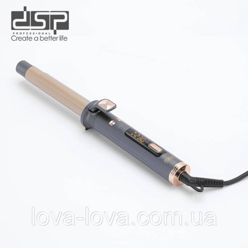 Товста автоматична плойка для завивання волосся діаметр 25 мм із регулюванням температури DSP 20908 із затискачем