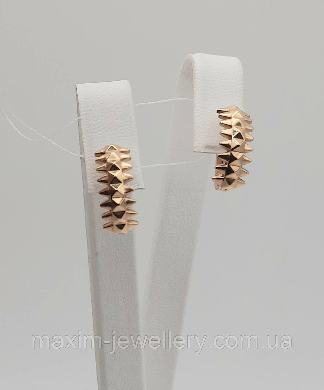 Золоті сережки "Шипи", фото 1