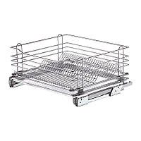 Сушка для посуду фасад 600мм висувна VIBO з дотягувачем (1 полиця, 1 піддон)+ кріплення