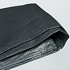 Сірий поліетиленовий тент 12×18 м "Grey" 100 г/м² — укривний тент від дощу і снігу, фото 2