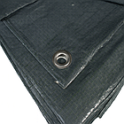 Сірий поліетиленовий тент 12×18 м "Grey" 100 г/м² — укривний тент від дощу і снігу, фото 5