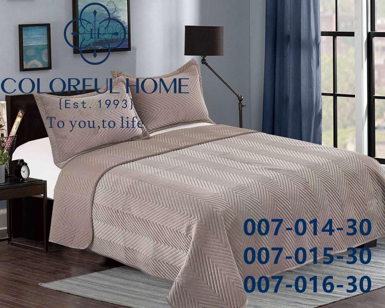 Покривало з наволочками велюрове Colorfull Home євро розмір 220 на 240 см Clasy, фото 1