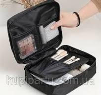 Черная Нейлоновая Косметичка для Путешествий с Несколькими Отделениями - Портативный Органайзер для Косметики - фото 1 - id-p2770214236