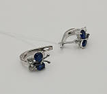 Срібні дитячі сережки "Метелик", фото 2