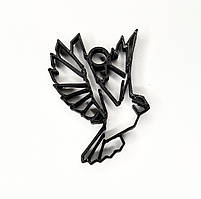 Підвіски пластик Finding Кулон птах рамка Чорний 41 мм х 29.5 мм х 3.2 мм