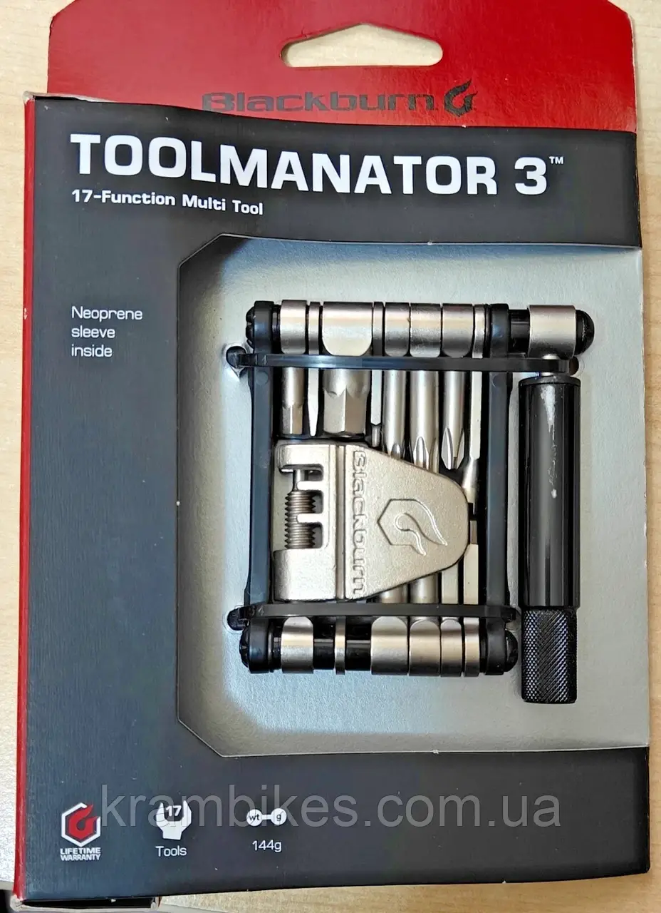 Мультитул Blackburn Toolmanator-3. 17 опцій з насосом високого тиску