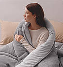 Ковдра бамбукова плюшева полуторний розмір 155 на 215 см AKN Туреччина, фото 2