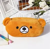 Милый пенал и косметичка в форме медведя - вместительный компактный органайзер для путешествий с молнией, портативное хранилище