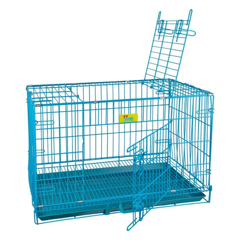 Клітка для собак, кішок та інших тварин складна з піддоном для перевезення або розміщення в квартирі 76*48*56 см, фото 1