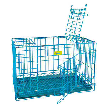 Клітка для собак, кішок та інших тварин складна з піддоном для перевезення або розміщення в квартирі 76*48*56 см
