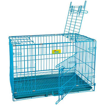 Клітка для собак, кішок та інших тварин складна з піддоном для перевезення або розміщення в квартирі 90*55*67 см