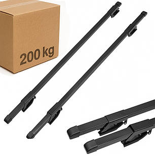 Поперечини Volkswagen Tiguan (2007 - 2015) Посиленні. Квадратні. Сталеві. На стандартні рейлінги.