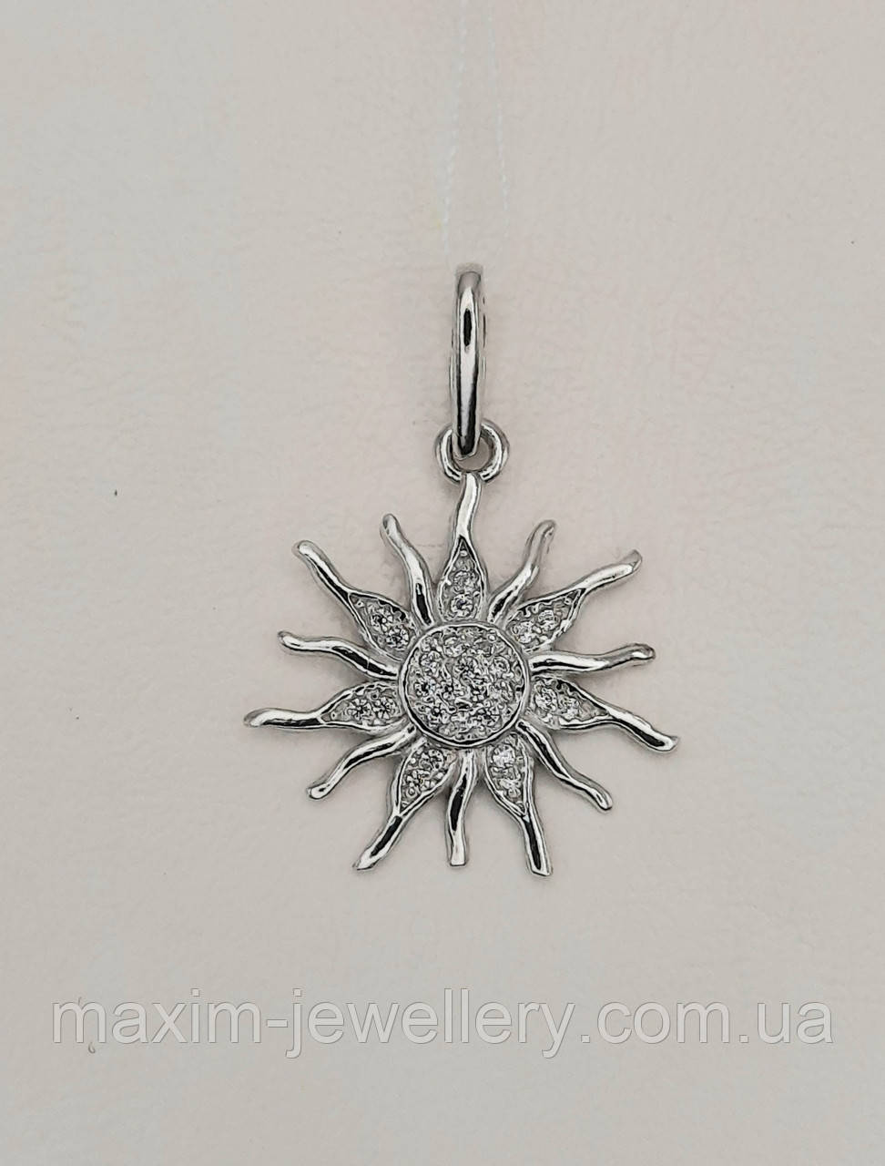 Підвіска "Сонце" з цирконієм зі срібла, фото 1