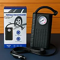 Автомобільний компресор AND1322, портативний насос 12V від прикурювача з манометром