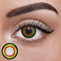 Зелені кольорові лінзи Гоблін 17 мм - Міні-склери - Крейзі лінзи на Хелловін
