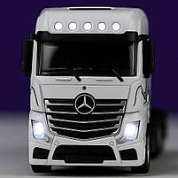 Фура металева біла Автопром AP7540B 32 см — іграшка зі світлом, звуком і знімним причепом, фото 6