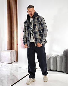 Костюм чоловічий спортивний клітка 097аг р.50-60 New теплий