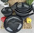 Набір кухонного посуду з мармуровим антипригарним покриттям Edenberg EB-9185 (10 предметів)