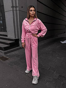 Трендовий велюровий костюм двійка 10520  ш