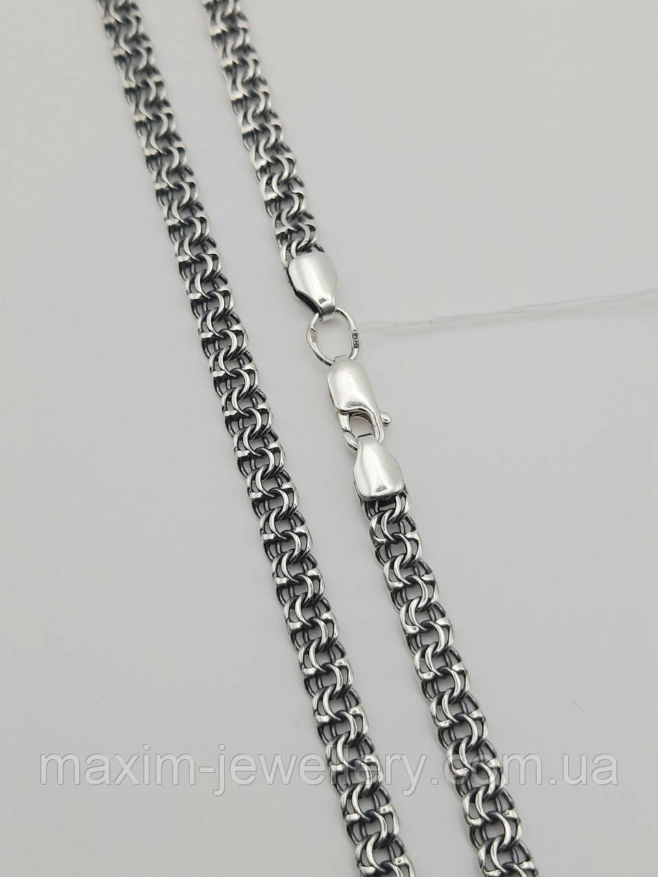 Срібний ланцюжок "Бісмарк хвостатий" з черненням (14,84гр.-50), фото 1