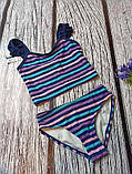 Дитячий окремий купальник Lupilu на дівчинку, топ + плавки, смужки, р.86-92, 12-24 міс., фото 2