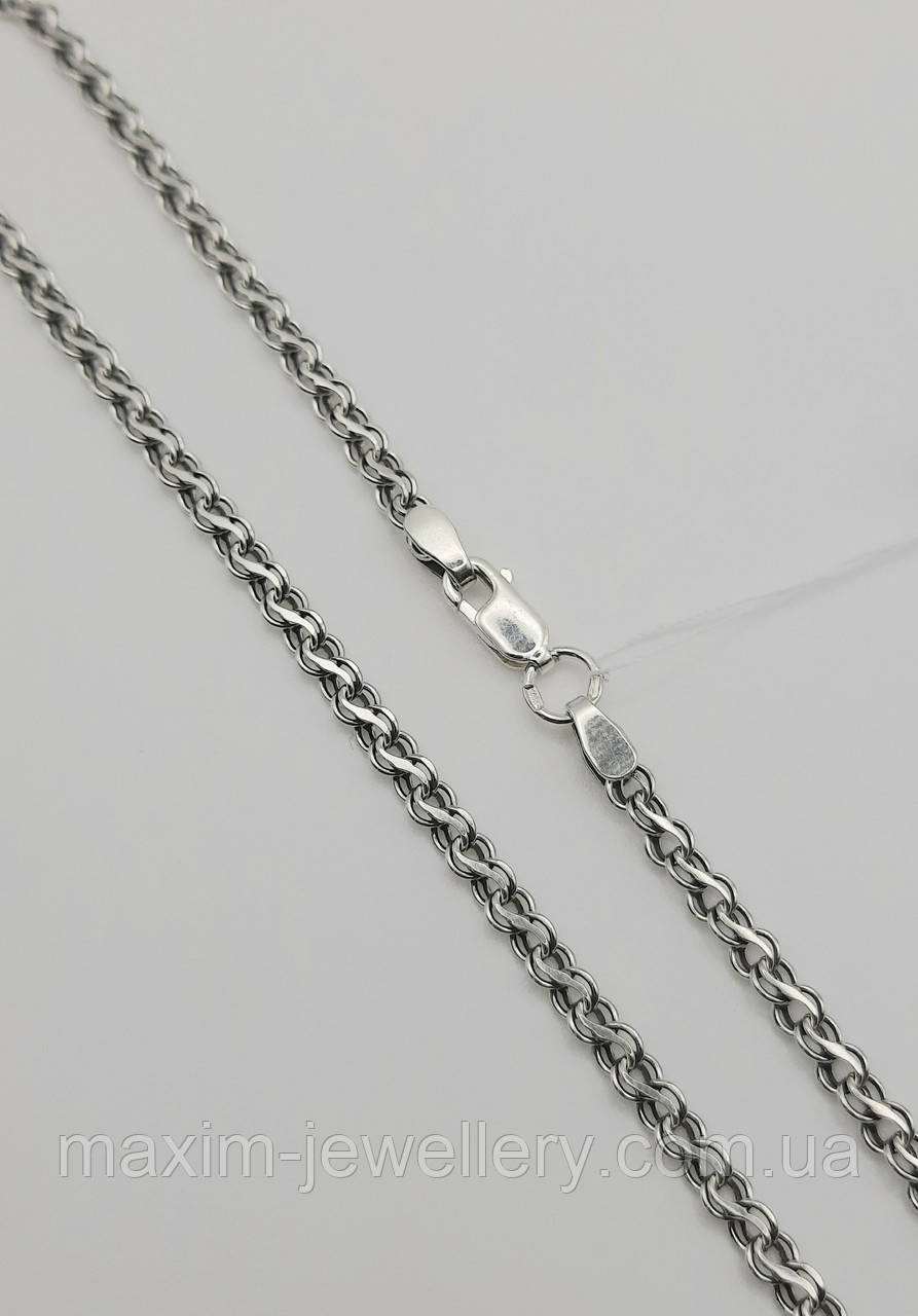 Срібний ланцюжок "Струмочок" з черненням (7,40гр.-45), фото 1