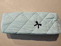 Пенал для Студентов с Бантом - Цветочный Дизайн, Переносной Органайзер на Молнии, Прочная Ткань