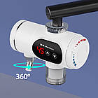 Електричний водонагрівач проточний 3400 Вт із нагріванням води за секунди для кухні або ванної кімнати, фото 7