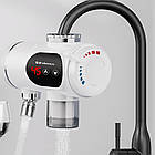 Електричний водонагрівач проточний 3400 Вт із нагріванням води за секунди для кухні або ванної кімнати, фото 8