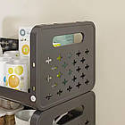 Стелаж на колесах 5 ярусів 122х50 см YH9911-5 чорний багаторівнева система зберігання для дому, фото 3