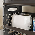 Стелаж на колесах 5 ярусів 122х50 см YH9911-5 чорний багаторівнева система зберігання для дому, фото 4