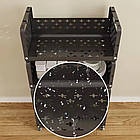 Стелаж на колесах 5 ярусів 122х50 см YH9911-5 чорний багаторівнева система зберігання для дому, фото 5