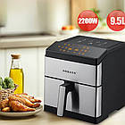 Аерофритюрниця 9.5 л 2200 Вт SK-10044 з цифровою панеллю керування готує без олії, фото 6