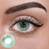 Зелені Кольорові Контактні Лінзи Коі Грін | Лінзи для краси ( Нульовки ) | Натуральні-Природні | Для світлих - чорних очей