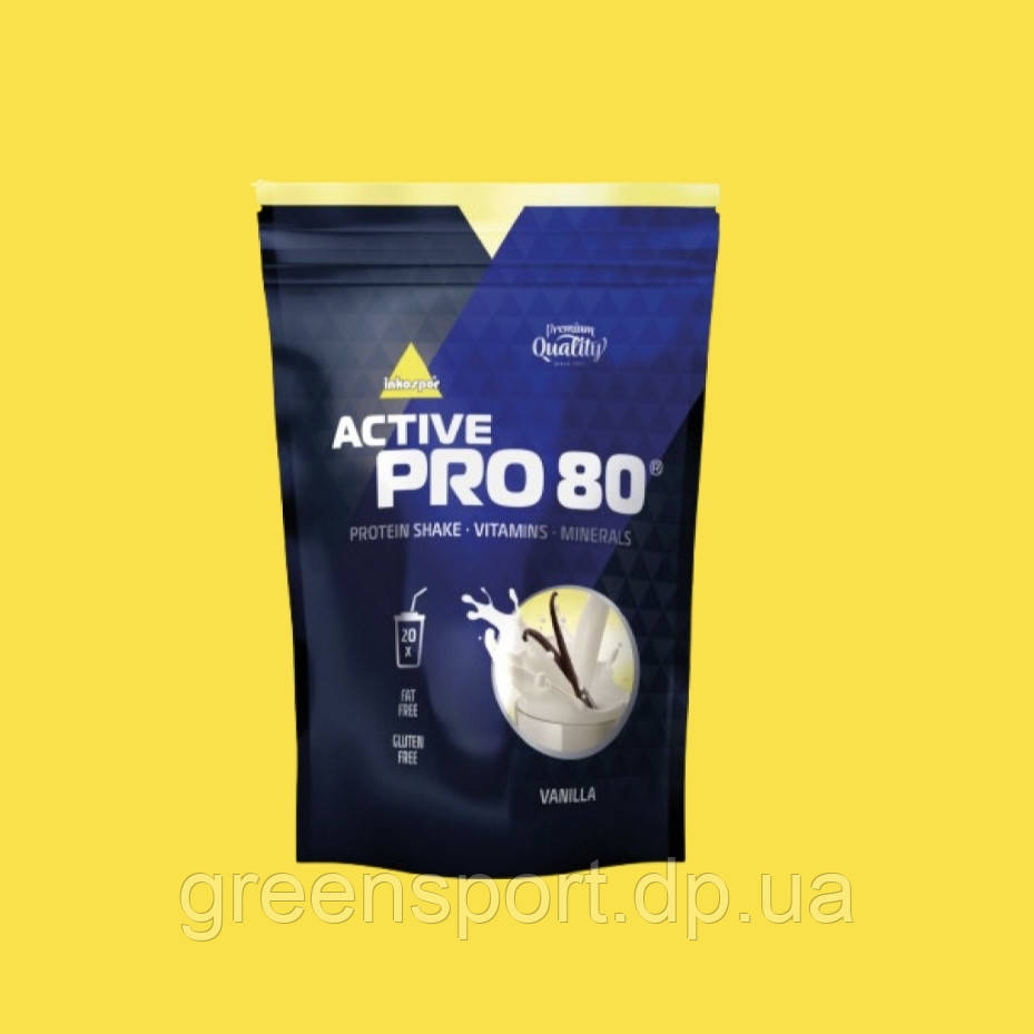 Inkospor Active Pro 80 вкус ваниль 500 г, протеины, молочный белок, сывороточный белок, яичный белок