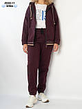 9393-11 Спортивний костюм жіночий на блискавці тринитка на флісі батал (4 од: 52,54,56,58), фото 4