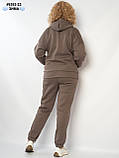9393-23 Спортивний костюм жіночий на блискавці тринитка на флісі батал (4 од: 52,54,56,58), фото 2