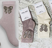 Бавовняні шкарпетки для дівчаток із бантиком Леопард