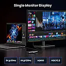 Мультипортовий USB-хаб адаптер док-станція UGREEN CM498 6в1 USB-C Hub HDMI 8K 30Hz PD100W для підключення двох моніторів (15852), фото 4