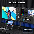 Мультипортовий USB-хаб адаптер док-станція UGREEN CM498 6в1 USB-C Hub HDMI 8K 30Hz PD100W для підключення двох моніторів (15852), фото 9