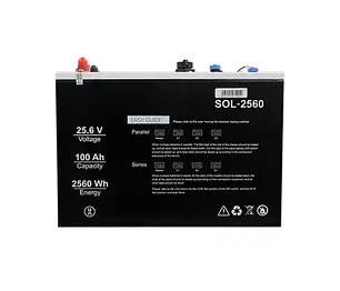 Літієві акумуляторні батареї напругою 24В/25.6В