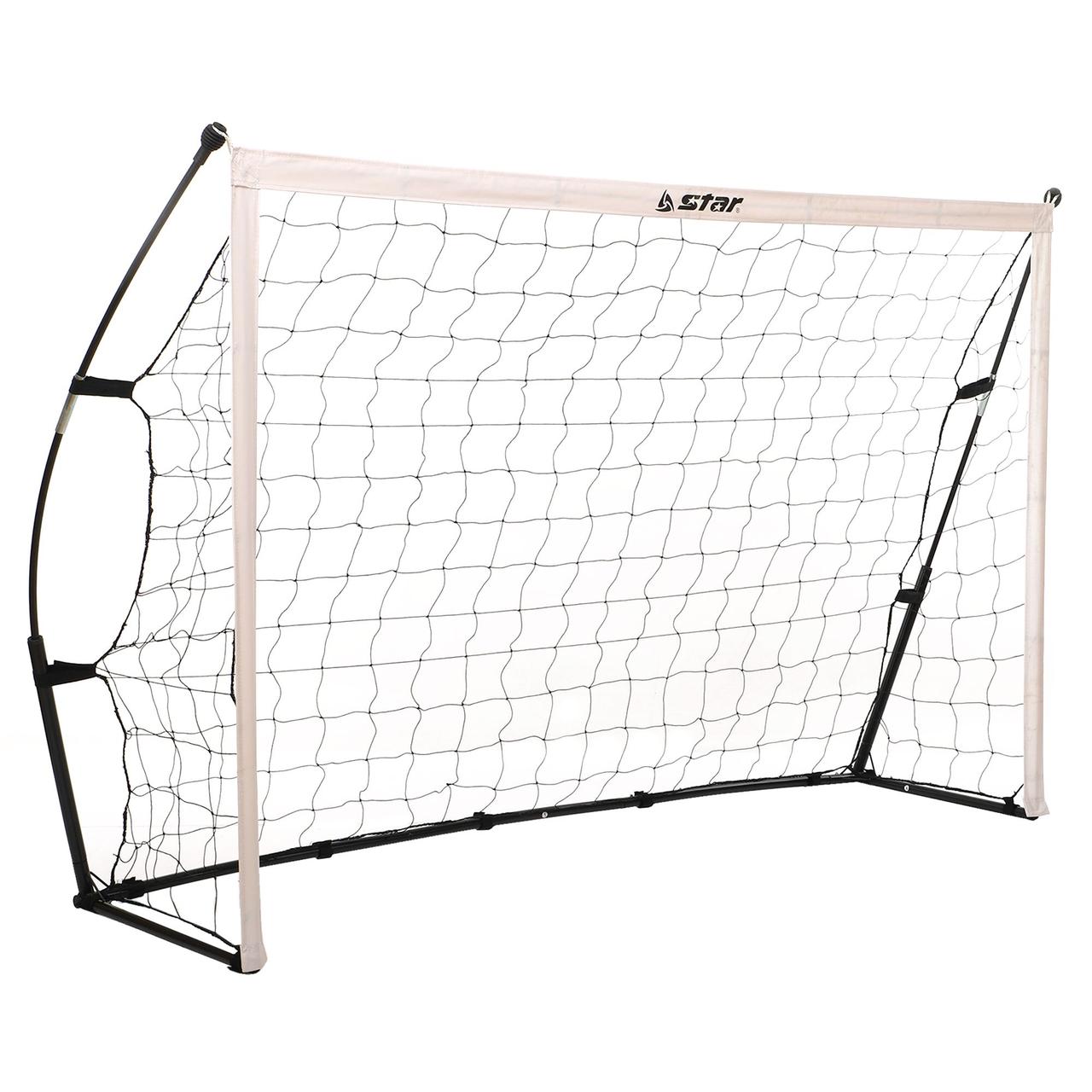 Ворота футбольні складні тренувальні 1шт білий 180х120см метал, фото 1