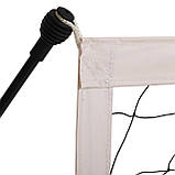 Ворота футбольні складні тренувальні 1шт білий 180х120см метал, фото 4