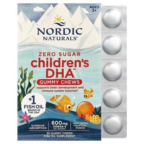 Омега 3 для дітей Nordic Naturals Children's DHA Gummy Chews 600 mg (30 жувальних цукерок.), фото 1