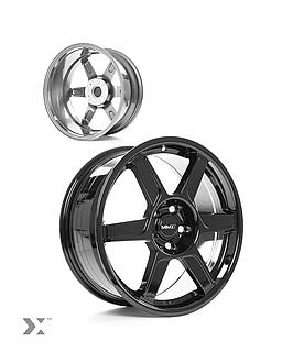 Диски для Mini MMX 6 Spoke  18x8 ET44 5x112 66.6 Black/Gunmetal/Silver