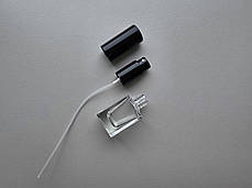 9.5 - 10 мл Куб скляний флакон прозорий з металевим розпилювачем, спреєм 13/410 пляшка, флакон в комплекті, фото 3