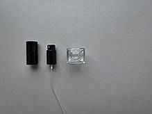 9.5 - 10 мл Куб скляний флакон прозорий з металевим розпилювачем, спреєм 13/410 пляшка, флакон в комплекті, фото 4