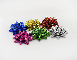 Бант для подарунків 6 см, 6 шт голограма